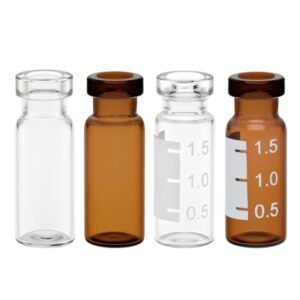 11mm Crimp neck vial, 32x11.6mm, clear glass, white graduation line and marking spot and CNW logo, Borosilicate type 70