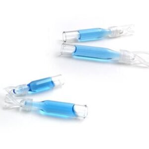 Insert for small open vial, 31x5mm, clear glass, plastic spring not required, Economic, Borosilicate Type I Class A